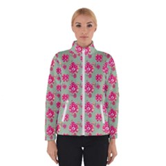 Retro 1880s Flowers Pattern 11 Women s Bomber Jacket by violetheavensky