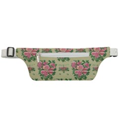 Retro 1880s Flowers Pattern 9 Active Waist Bag by violetheavensky