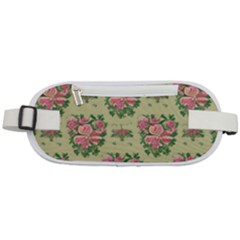 Retro 1880s Flowers Pattern 9 Rounded Waist Pouch by violetheavensky