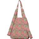 Retro 1880s Flowers Pattern 12 Center Zip Backpack View2