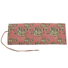 Retro 1880s Flowers Pattern 12 Roll Up Canvas Pencil Holder (s) by violetheavensky