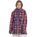 Retro Geometric Shapes And Flowers 3 Women s Pullover Zip Ski and Snowboard Waterproof Breathable Jacket View1