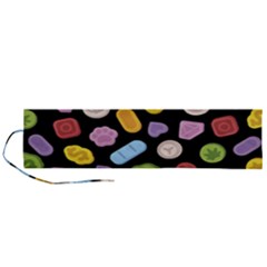 Ecstasy Pills Pattern Roll Up Canvas Pencil Holder (l) by Valentinaart