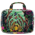 Monkey Tiger Bird Parrot Forest Jungle Style Travel Toiletry Bag With Hanging Hook View2