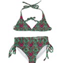 Retro 1880s Flowers Pattern 3 Kids  Classic Bikini Set View1