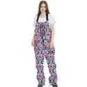 Retro 1880s Flowers Pattern 22 Women s Front Zip Ski And Snowboard Bib Pants View1