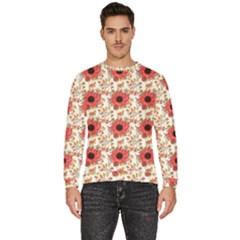 Retro 1880s Flowers Pattern 23 Men s Fleece Sweatshirt by violetheavensky