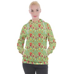 Retro 1880s Flowers Pattern 17 Women s Hooded Pullover by violetheavensky