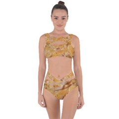 Homemade Flan Extreme Close-up Texture Bandaged Up Bikini Set  by dflcprintsclothing