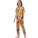 Homemade Flan Extreme Close-up Texture Kids  Satin Short Sleeve Pajamas Set View1