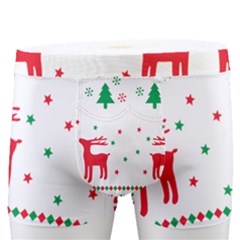 Red Green And Blue Christmas Themed Illustration Men s Boxer Briefs by Paksenen