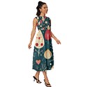 Christmas Tree Pattern Sleeveless Round Neck Midi Dress View3