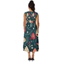 Christmas Tree Pattern Sleeveless Round Neck Midi Dress View4