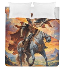 Heroic Trump Warrior In Golden Armor Duvet Cover Double Side (queen Size) by AwesomeSauce