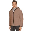 Mocha Mousse Hex Code #a47864 Men s Hooded Quilted Jacket View2