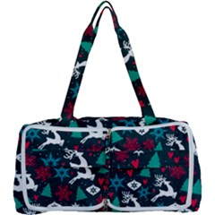 Holiday Season Pattern December Happy Holidays Merry Christmas Winter Family Festive New Year Multi Function Bag by Maspions