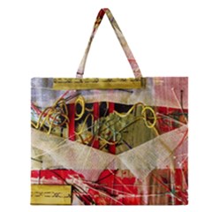 Collage Zipper Large Tote Bag by bestdesignintheworld