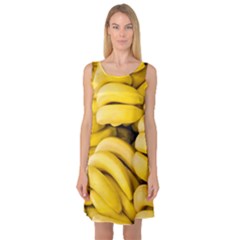 Bananas, Macro, Fruits, Ripe Bananas Sleeveless Satin Nightdress by kyorashop23