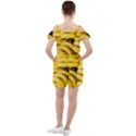 Bananas, Macro, Fruits, Ripe Bananas Ruffle Cut Out Chiffon Playsuit View2