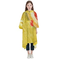 Fruit, Lemon Kids  Hooded Rain Ponchos by kyorashop23