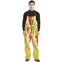 Fruit, Lemon Men s Front Zip Ski And Snowboard Bib Pants by kyorashop23