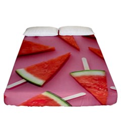 Fruits, Watermelon, Fruit Fitted Sheet (california King Size) by kyorashop23