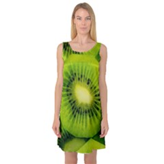 Kiwi Fruits, Close-up, Exotic Fruit Sleeveless Satin Nightdress by kyorashop23