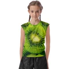 Kiwi Fruits, Close-up, Exotic Fruit Kids  Raglan Cap Sleeve T-shirt by kyorashop23