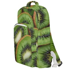 Kiwi Texture, Background With Kiwi, Fruits, Kiwi Double Compartment Backpack by kyorashop23