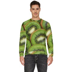 Kiwi Texture, Background With Kiwi, Fruits, Kiwi Men s Fleece Sweatshirt by kyorashop23