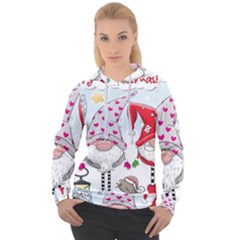 Merry Christmas, Christmas, Cute, Red, Merry, Gnomes Women s Overhead Hoodie by kyorashop23