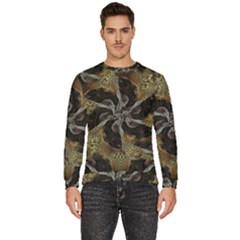 Abstract Ornate Organic Texture Design Print Men s Fleece Sweatshirt by dflcprintsclothing