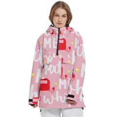 Watch Me Whip  Women s Pullover Zip Ski And Snowboard Waterproof Breathable Jacket by ConteMonfrey