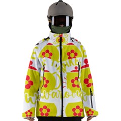 Make Tea Not War  Men s Zip Ski And Snowboard Waterproof Breathable Jacket by ConteMonfrey