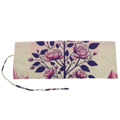 Roses Flowers Bloom Nature Blossom Roll Up Canvas Pencil Holder (s) by Salmanaz77