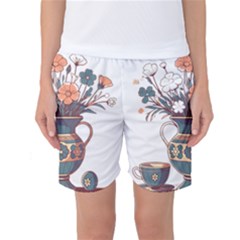 Flower Vase Nature Bloom Blossom Women s Basketball Shorts by Salmanaz77