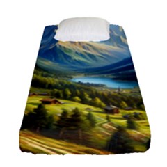 Forest Landscape Nature Trees Fitted Sheet (single Size) by Salmanaz77