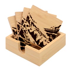 Forest Landscape Nature Trees Bamboo Coaster Set by Salmanaz77