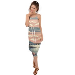 Artwork Painting Sculpture Nature Waist Tie Cover Up Chiffon Dress by Salmanaz77