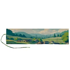 Countryside Meadow Rural Bloom Roll Up Canvas Pencil Holder (l) by Salmanaz77