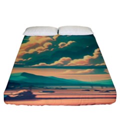 Mountains Countryside Agriculture Fitted Sheet (king Size) by Salmanaz77