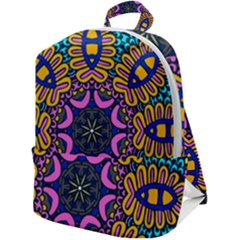 Mandala Fishes   Zip Up Backpack by ConteMonfrey