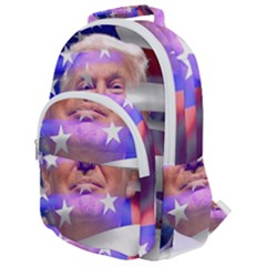 Donald Trump Flag Rounded Multi Pocket Backpack by vintagetrump