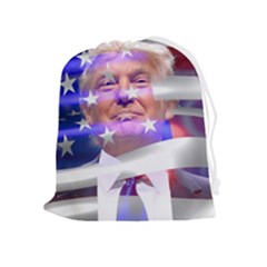 Donald Trump Flag Drawstring Pouch (xl) by vintagetrump