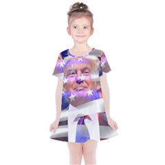 Donald Trump Flag Kids  Simple Cotton Dress by vintagetrump