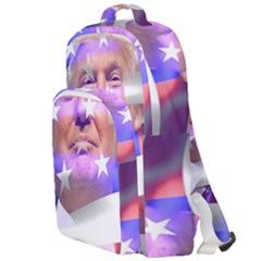 Donald Trump Flag Double Compartment Backpack by vintagetrump