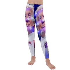 Donald Trump Flag Kids  Lightweight Velour Leggings by vintagetrump