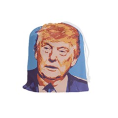 Orange Donald Trump Drawstring Pouch (large) by vintagetrump