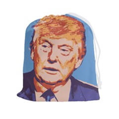 Orange Donald Trump Drawstring Pouch (2xl) by vintagetrump