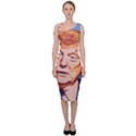 Orange Donald Trump Sleeveless Pencil Dress View1